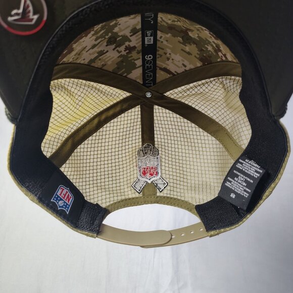 Atlanta Falcons Salute to Service Hat Cap Snap Back One Size Cool Micro New Era - Picture 9 of 15